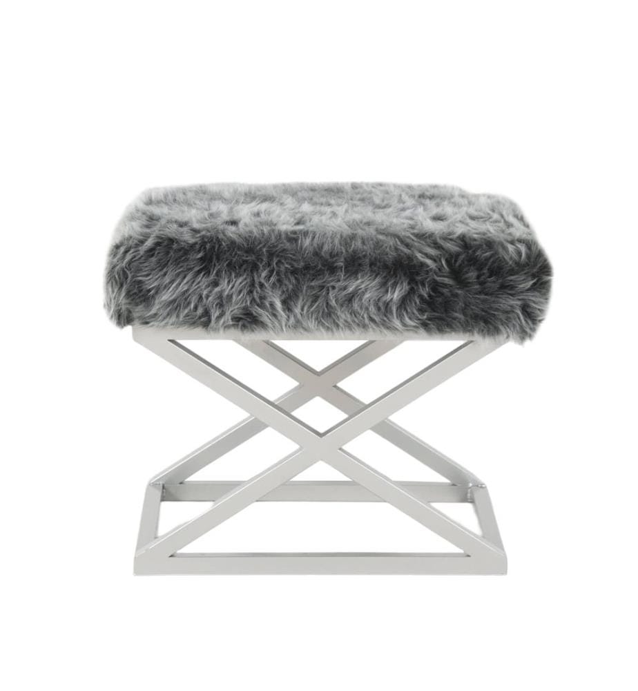 Sessel, Silber, Grau, Gestell: 100% Metall, Stoff: 100% Polyester Babyface