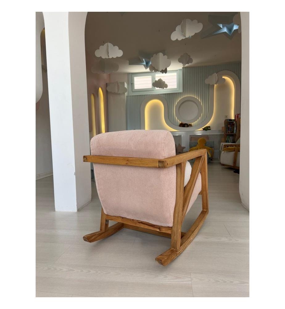 Ohrensessel, Pink, Gestell: 100% Hainbuchenholz, Stoff: 100% Polyester
