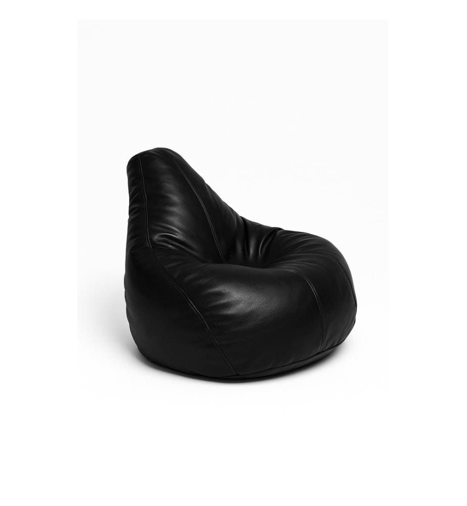 Sitzsack, Schwarz, 100% Polyester, Stoff: 100% Kunstleder