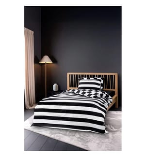Ranforce, ensemble linge de lit simple, noir, 100 % coton