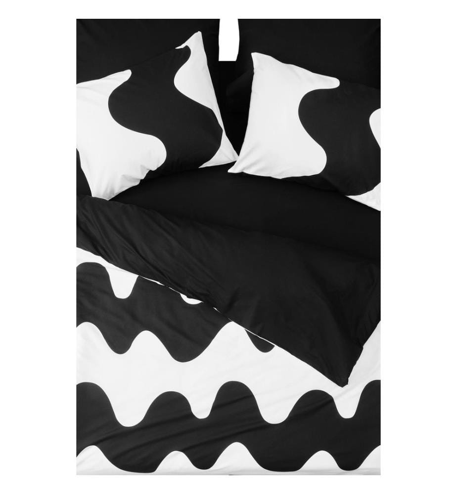 Set copripiumino matrimoniale Ranforce, nero, 100% cotone RANFORCE