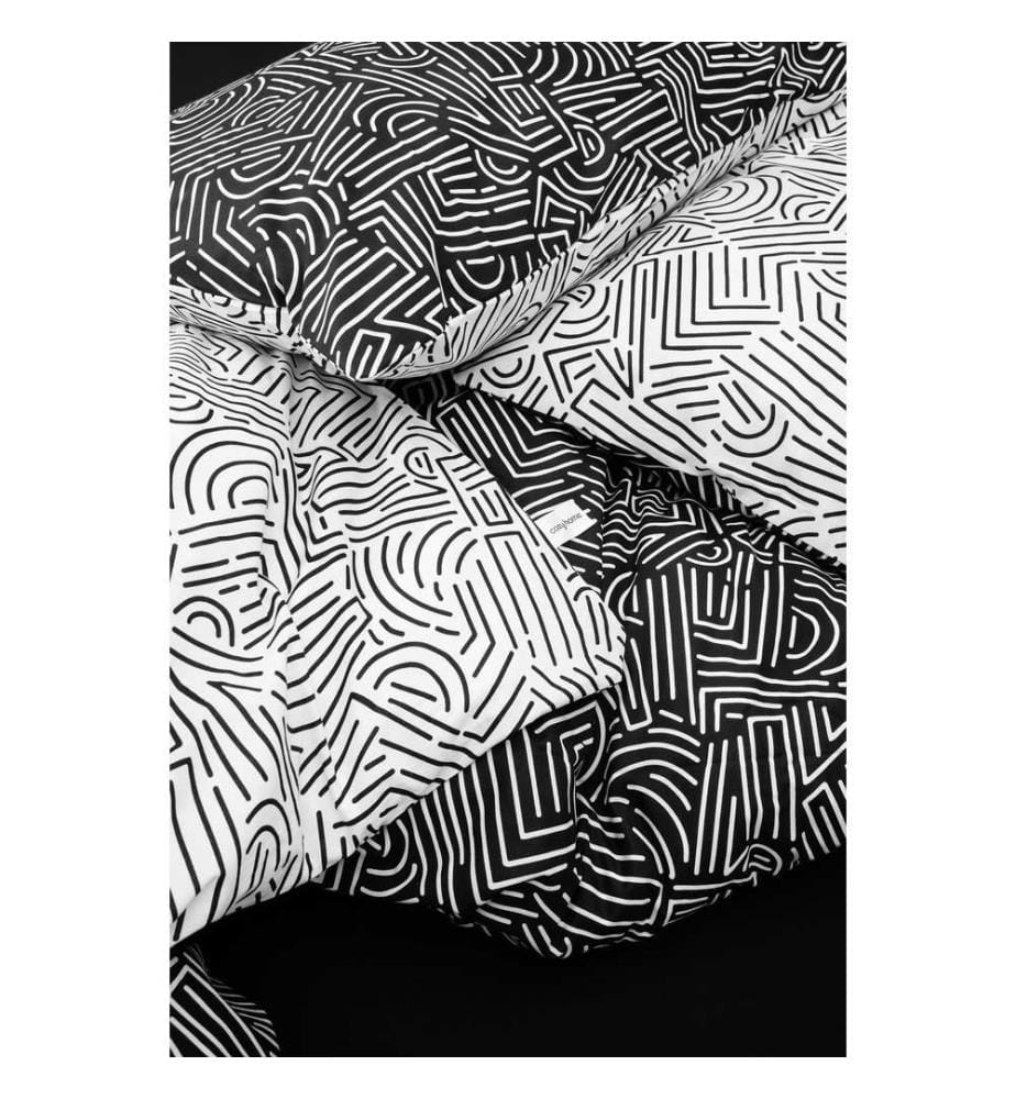 Set copripiumino Ranforce Super King, nero, 100% cotone Ranforce