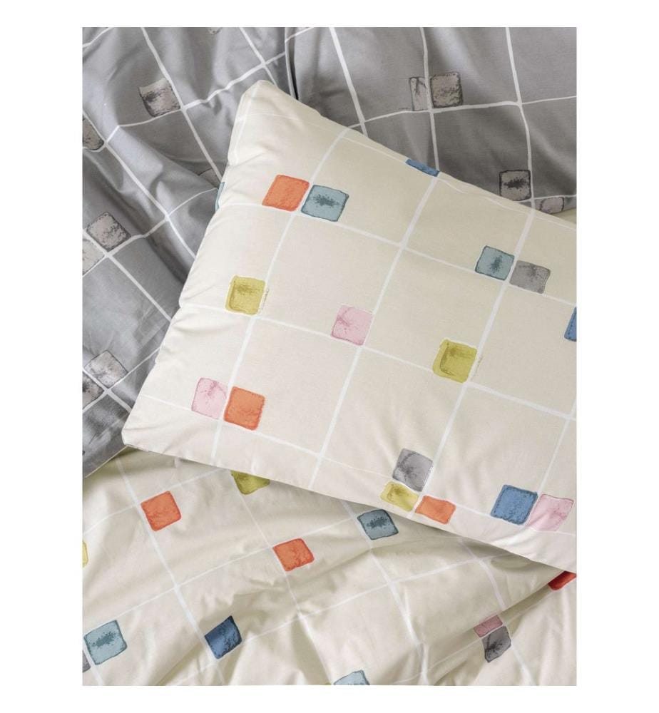 Set copripiumino super king Ranforce, grigio, 100% cotone RANFORCE