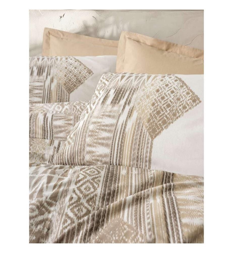 Ranforce King, parure de lit, caramel, 100 % coton
