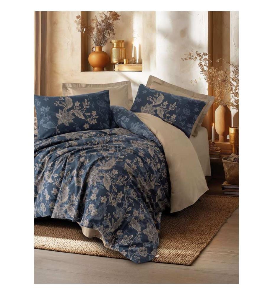 Parure de lit en satin (kingsize), beige, 100 % satin de coton