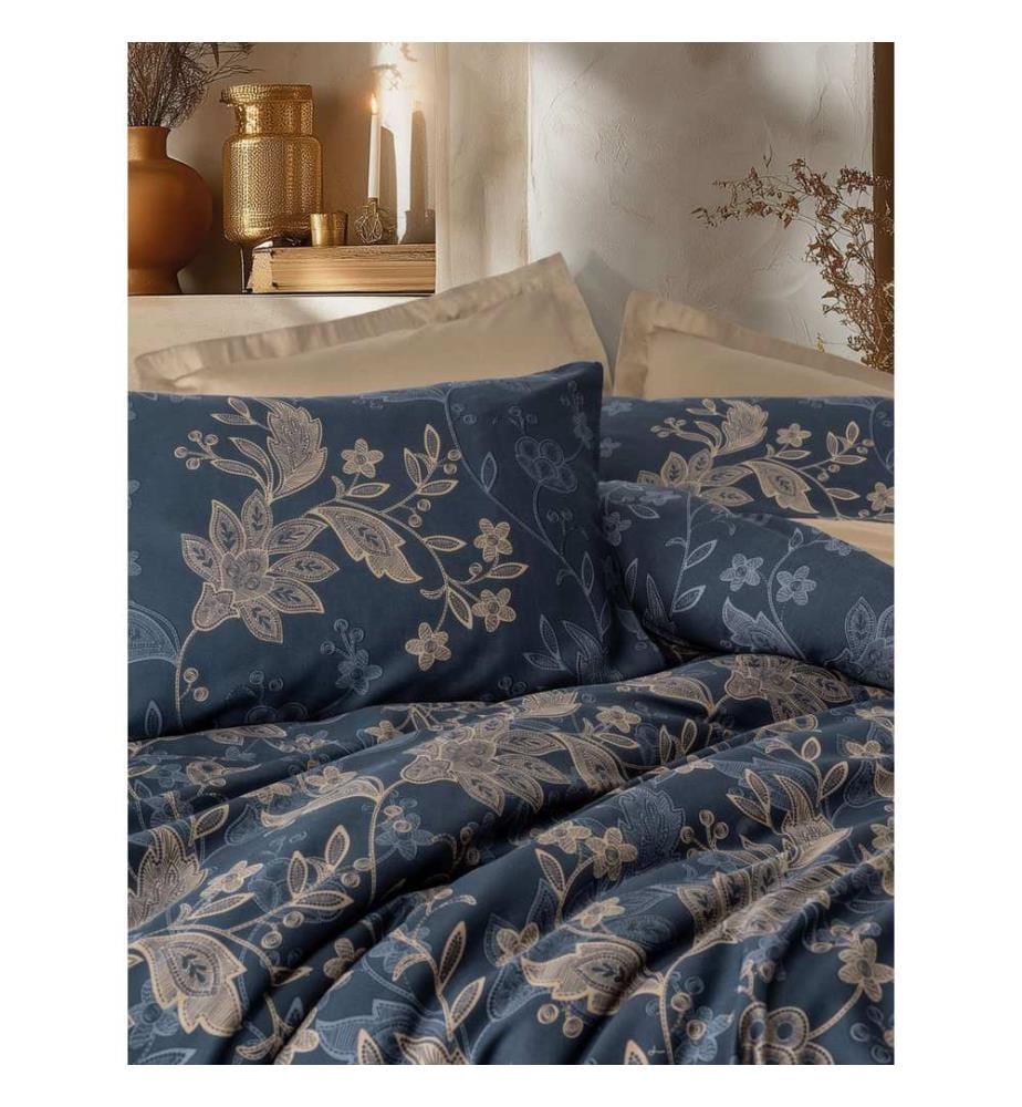 Parure de lit en satin (kingsize), beige, 100 % satin de coton