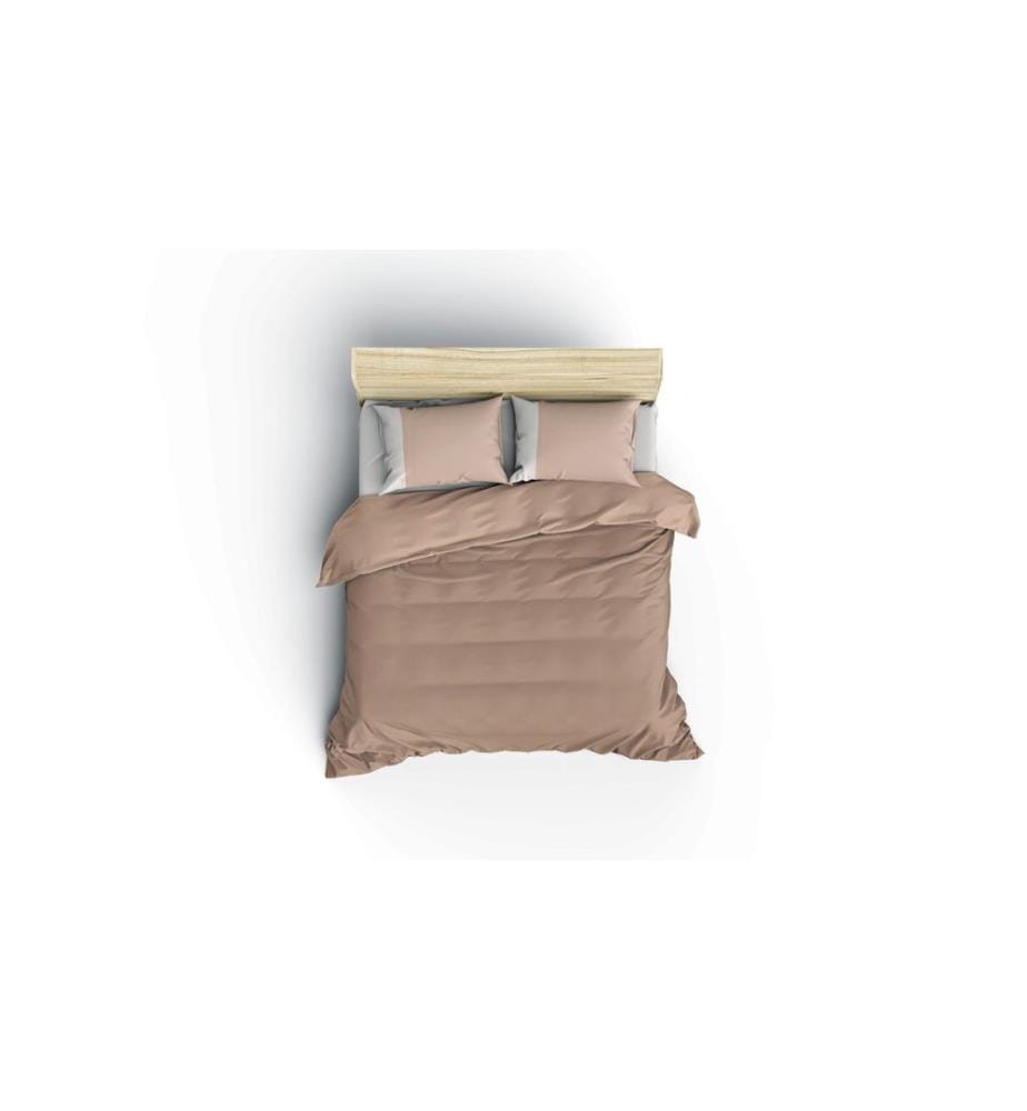 Ranforce King, parure de lit, vison, crème, 100 % coton