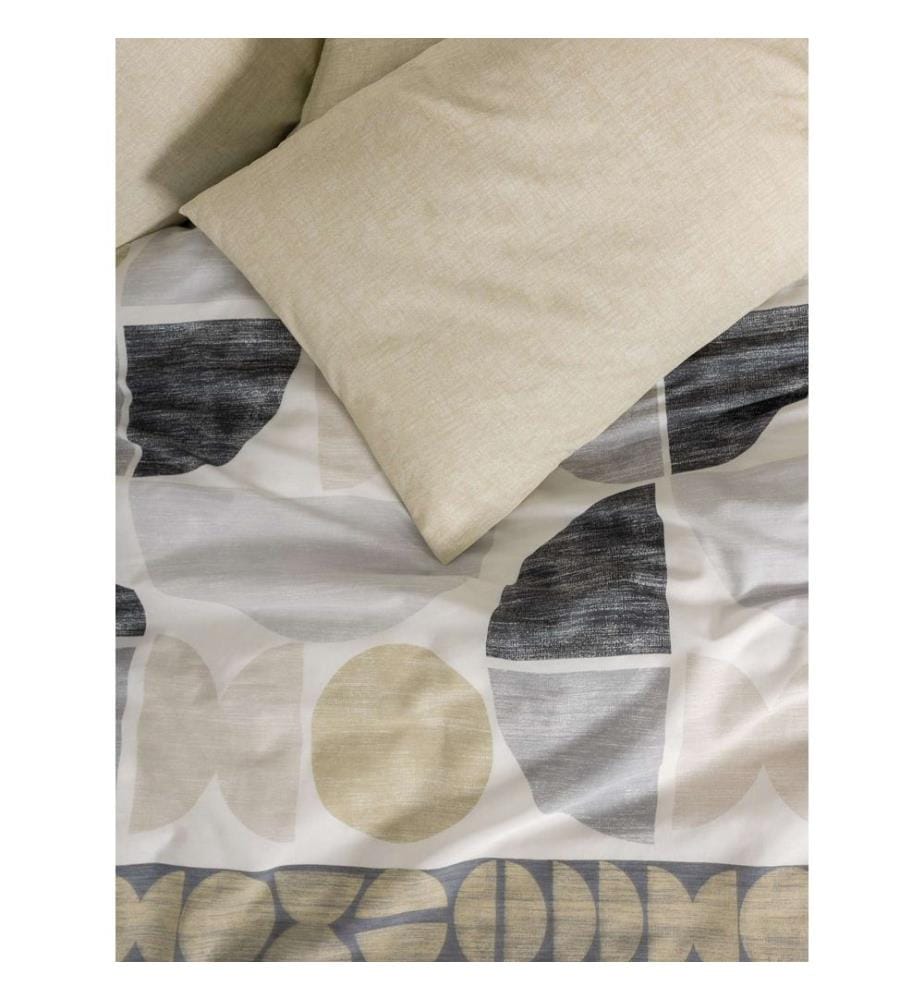 Set copripiumino matrimoniale Ranforce, beige, 100% cotone RANFORCE