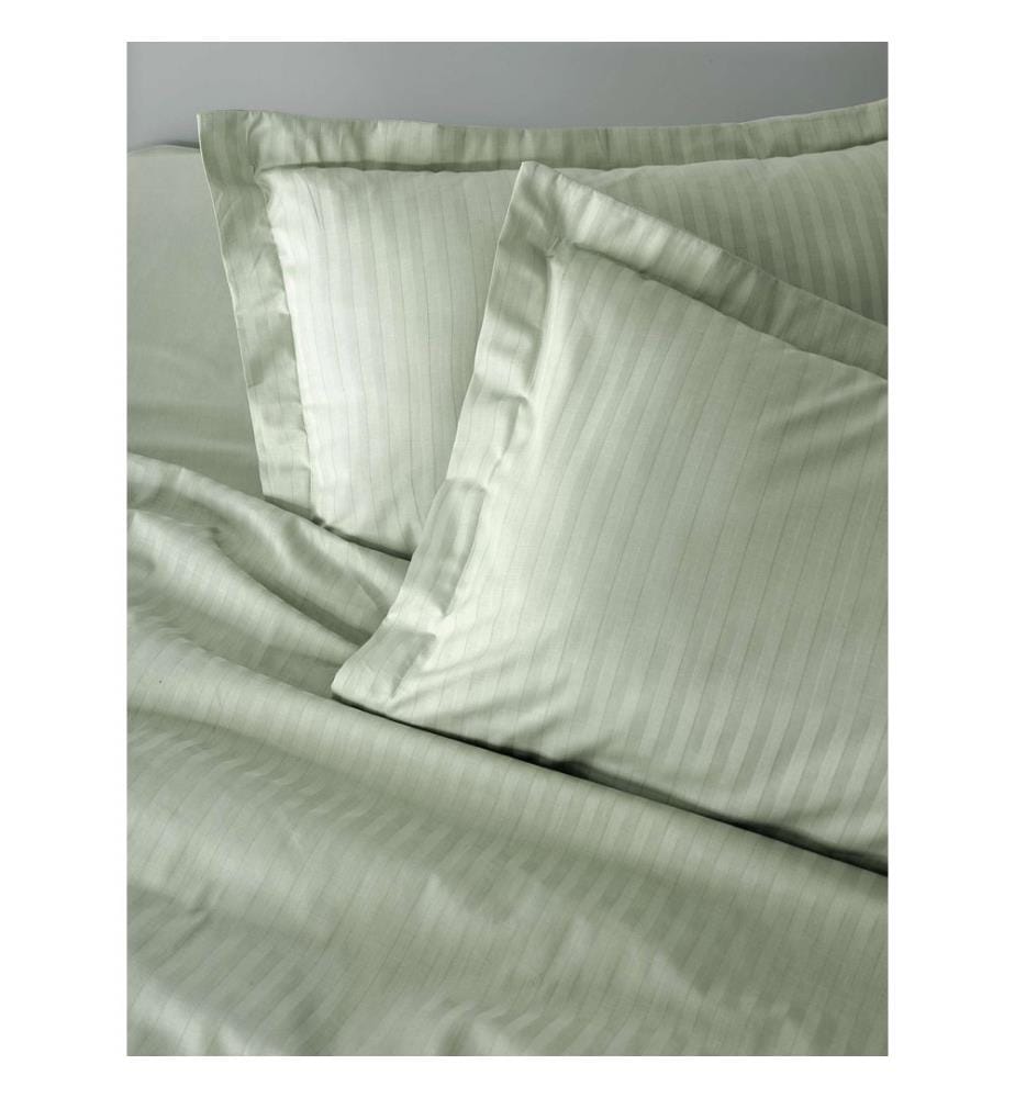 Parure de lit en satin (Super King), vert sauge, 100 % satin de coton