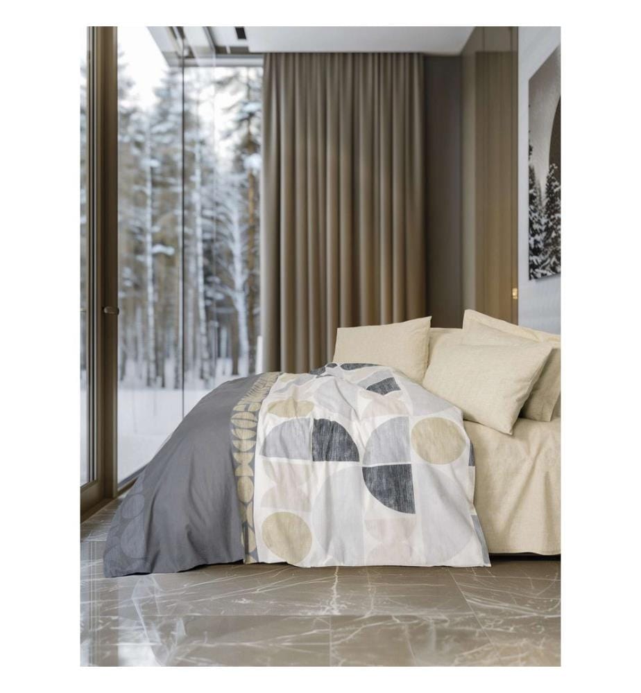 Set copripiumino super king Ranforce, beige, 100% cotone RANFORCE