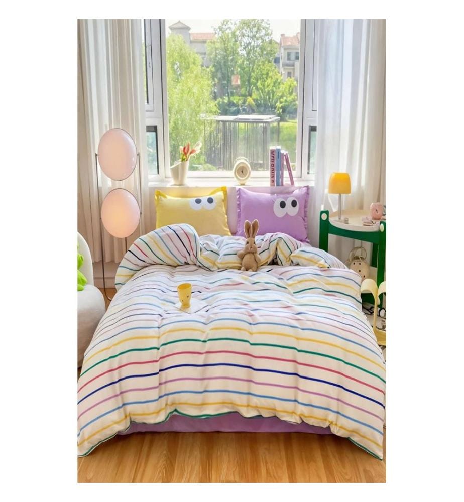 Einzelbettwäsche-Set, Flieder, 65 % Baumwolle / 35 % Polyester
