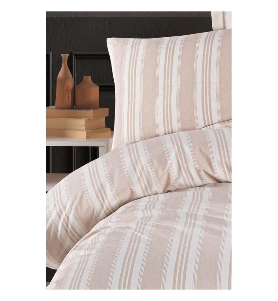 Parure de lit (kingsize), beige, 65 % coton / 35 % polyester
