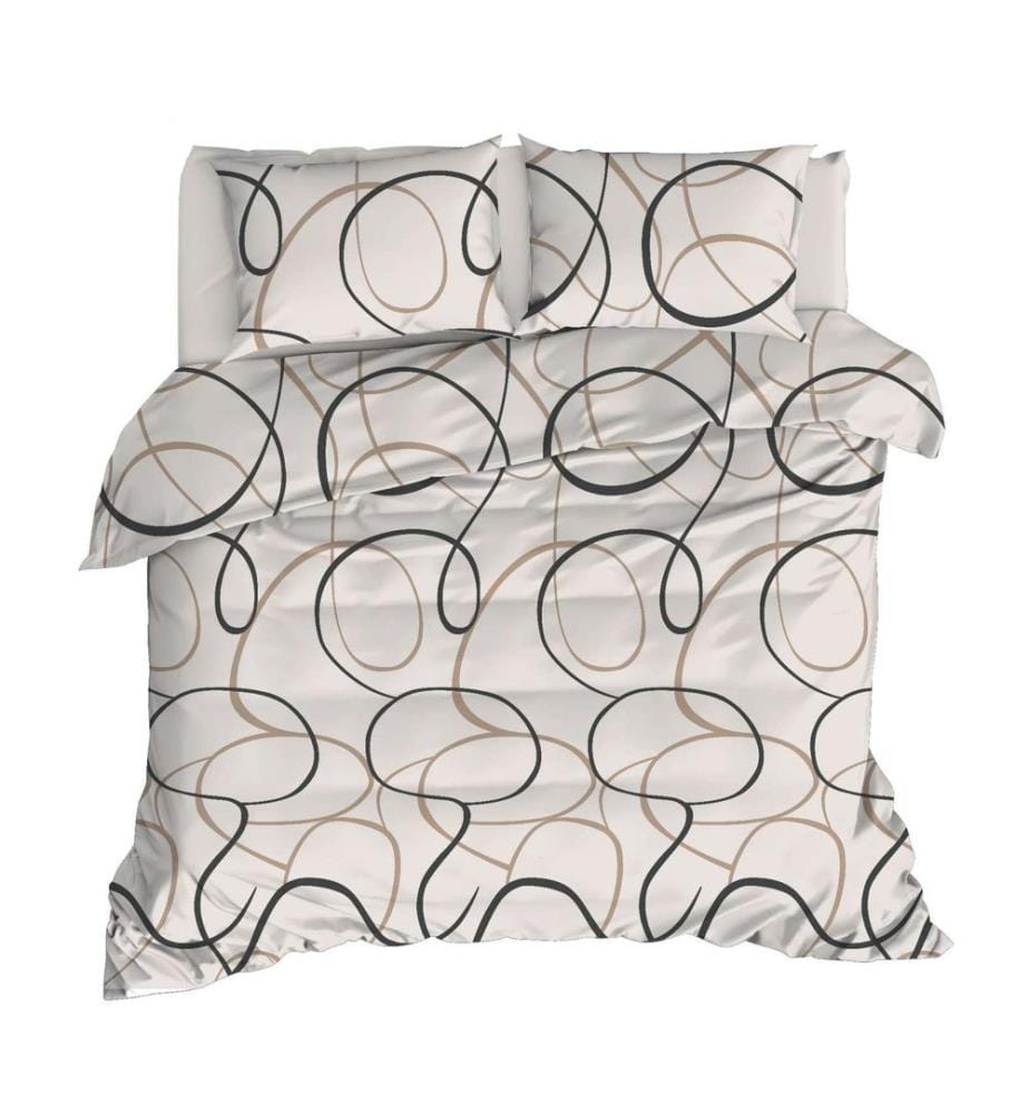 Ensemble de couvre-lits matelassés (kingsize), crème, 65 % coton / 35 % polyester (housse) /