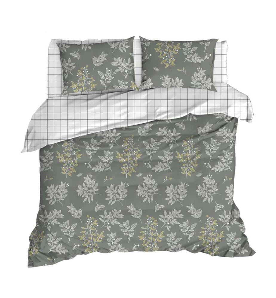 Ensemble linge de lit (Super King), vert, 65 % coton / 35 % polyester