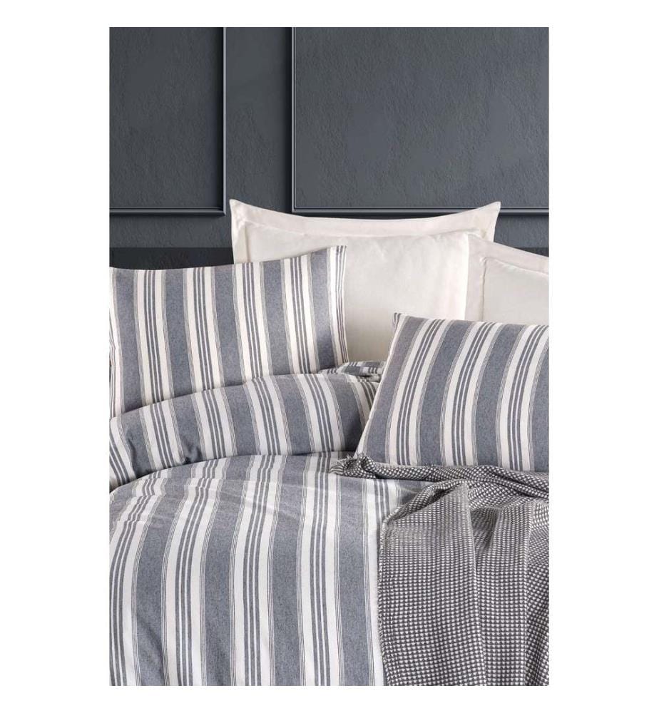 Ensemble linge de lit (Super King), bleu marine, 65 % coton / 35 % polyester