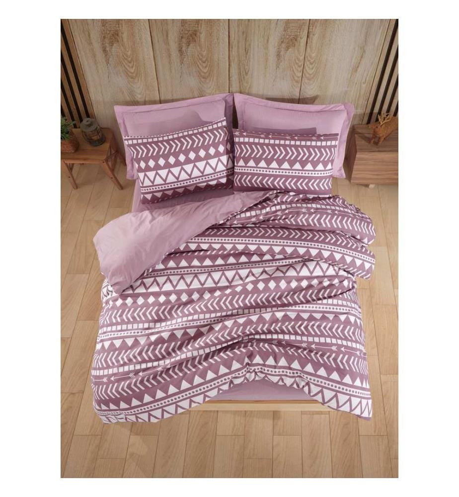 Ensemble linge de lit (kingsize), lilas, 65 % coton / 35 % polyester