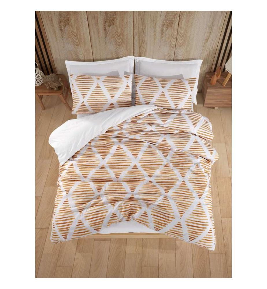 Bettwäsche-Set (Kingsize), Senfgelb, 65 % Baumwolle / 35 % Polyester