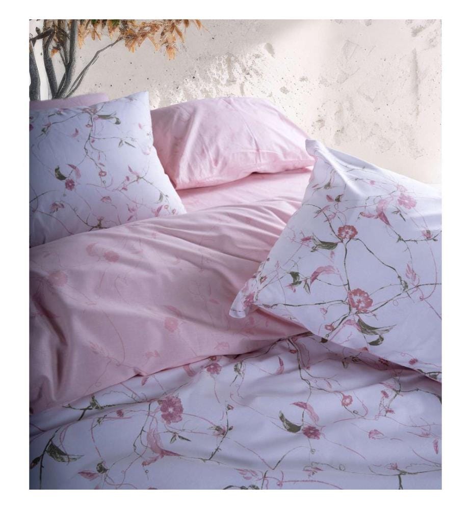 Set copripiumino super king Ranforce, rosa, 100% cotone RANFORCE