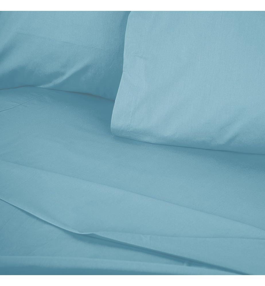Lenzuolo con angoli matrimoniale Ranforce, blu petrolio, 100% cotone RANFORCE