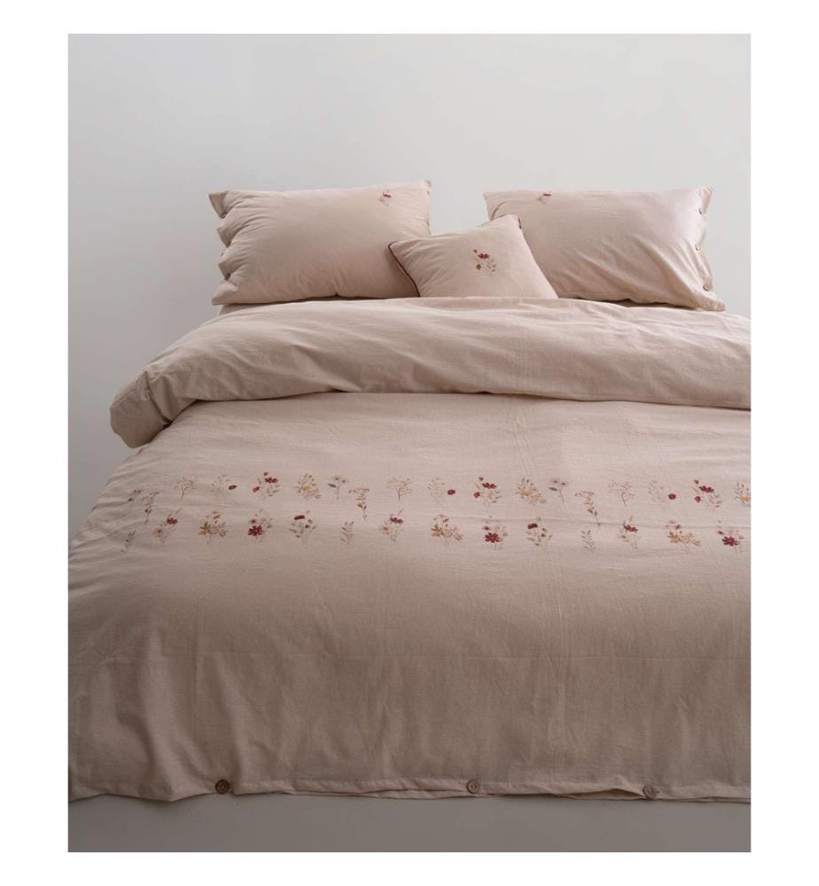 Set copripiumino Ranforce King, rosa antico, 100% cotone