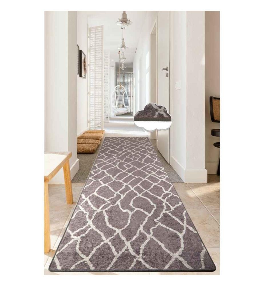 Flurteppich, Grau, 100% Polyester, 80 x 100 cm