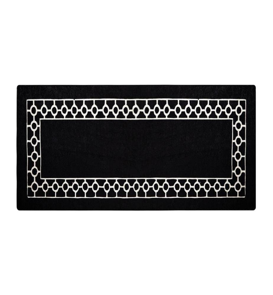 Hallenteppich, 80 x 200, , Schwarz Weiss, 50% Samtgewebe - 50% Polyester, 4 mm Florhöhe
