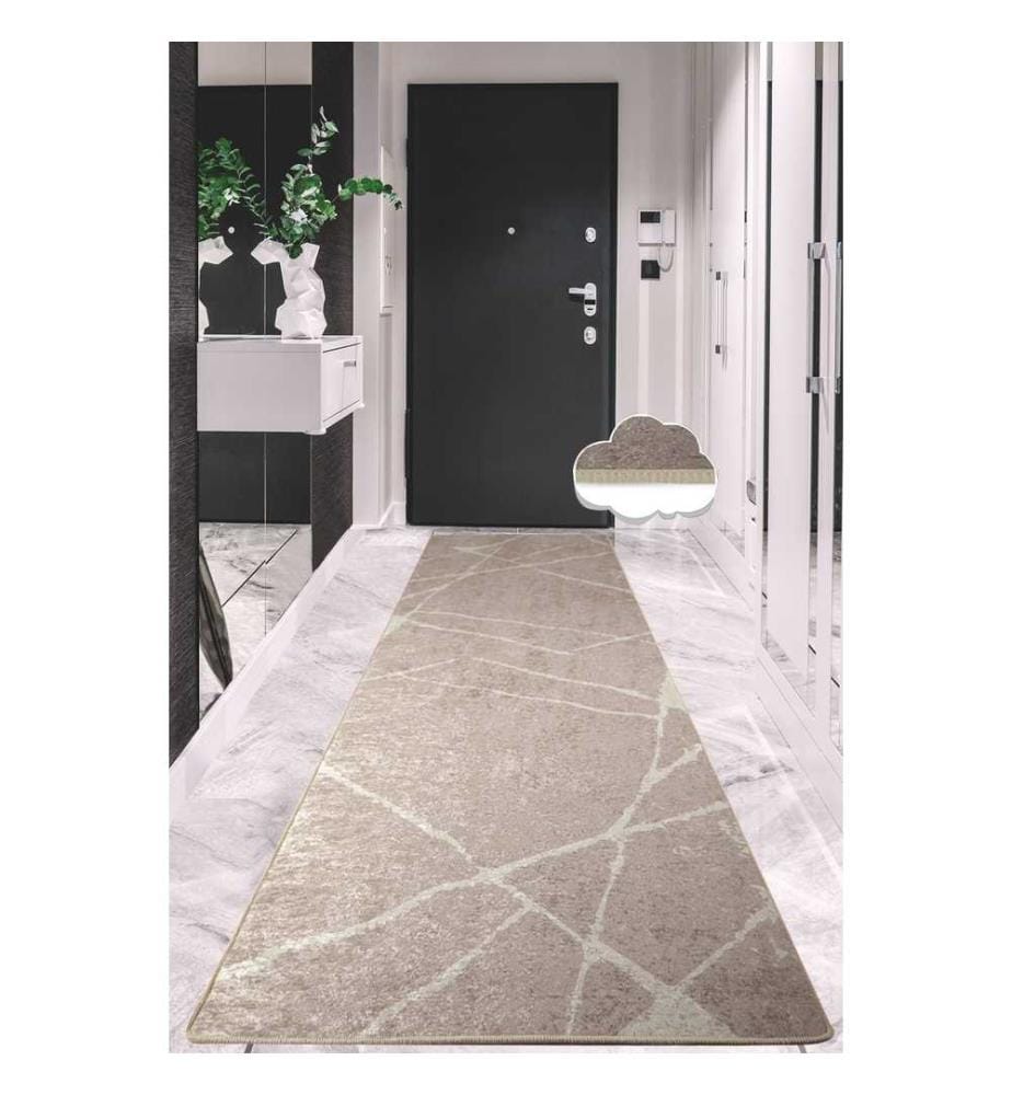 Tapis de salle, Ecru, 100% Polyester, 80 x 200 cm