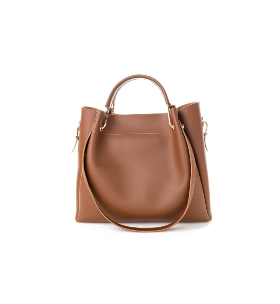 Sac à bandoulière, Tan, 100% Polyvinyl Leather