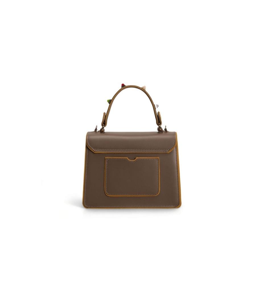 Sac à main, vison, 100% cuir polyvinylique
