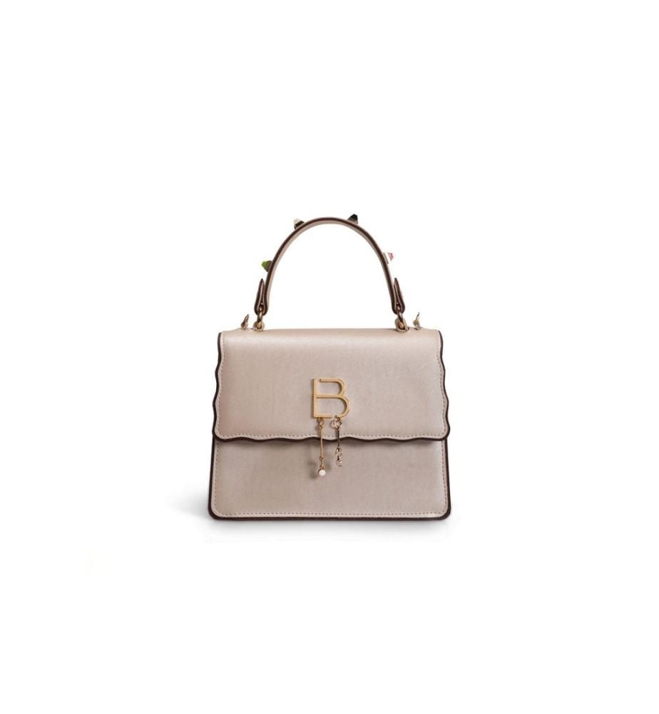 Sac à main, or, 100% cuir polyvinyle