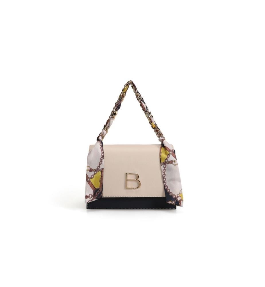Borsa a tracolla, Crema, Blu scuro, 100% pelle di polivinile