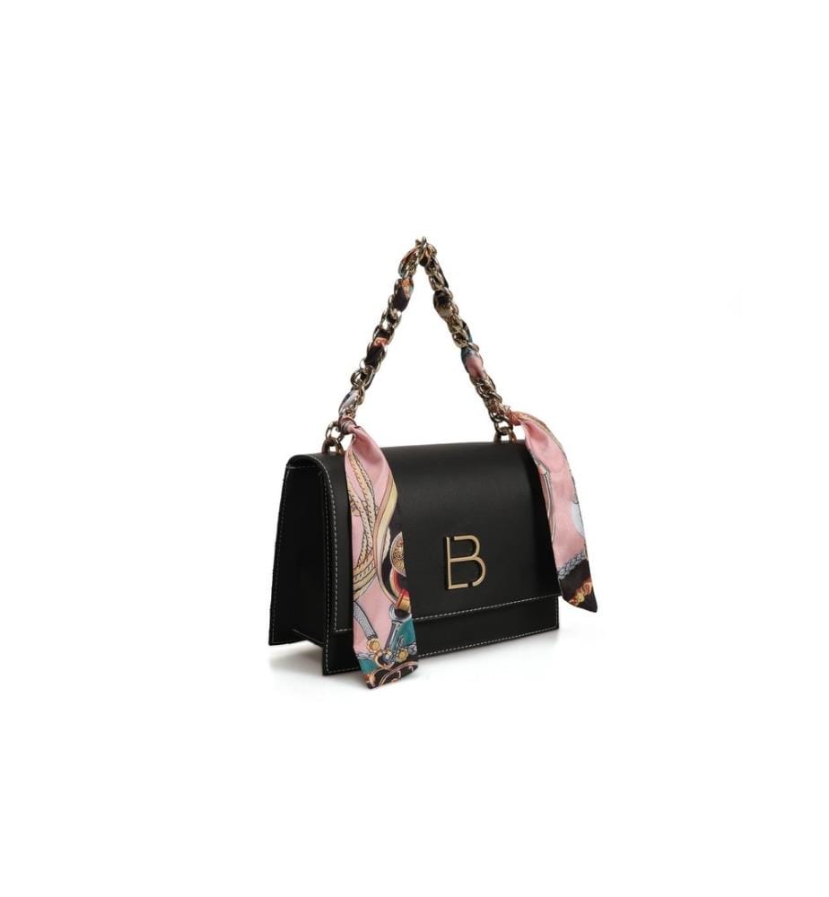 Borsa a tracolla, Nero, 100% pelle polivinilica