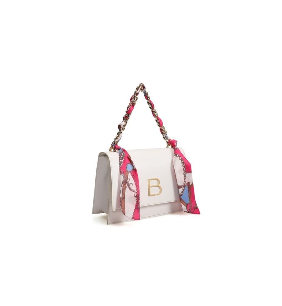 Sac à bandoulière, blanc, 100% cuir polyvinylique