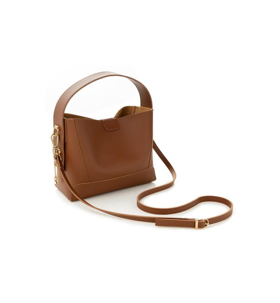 Sac à bandoulière, Tan, 100% Polyvinyl Leather