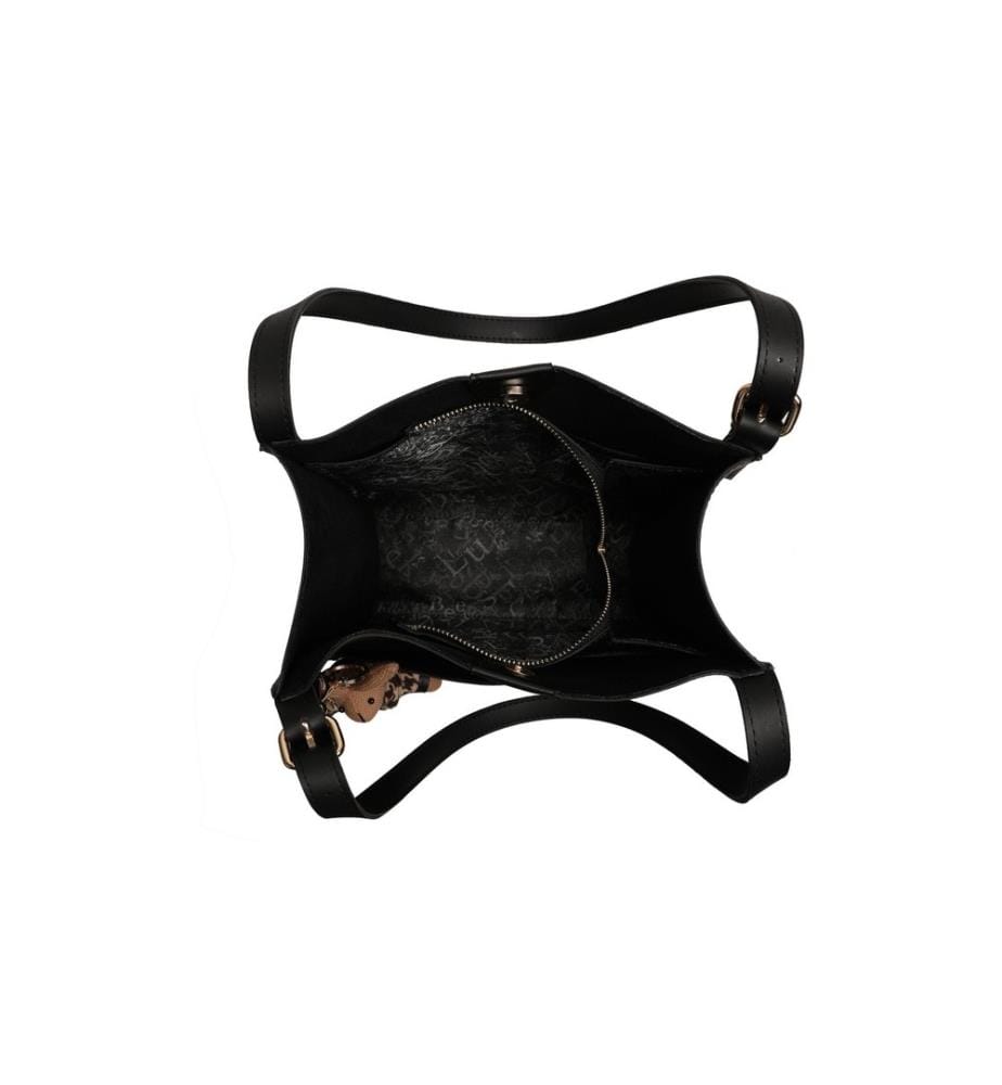 Sac fourre-tout, noir, 100% cuir polyvinylique