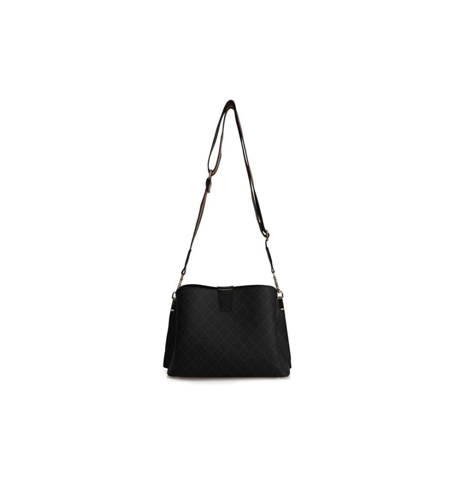 Borsa a tracolla, Nero, Grigio, 100% pelle di polivinile