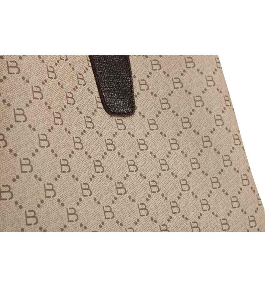 Sac à bandoulière, crème, marron, 100% cuir polyvinylique