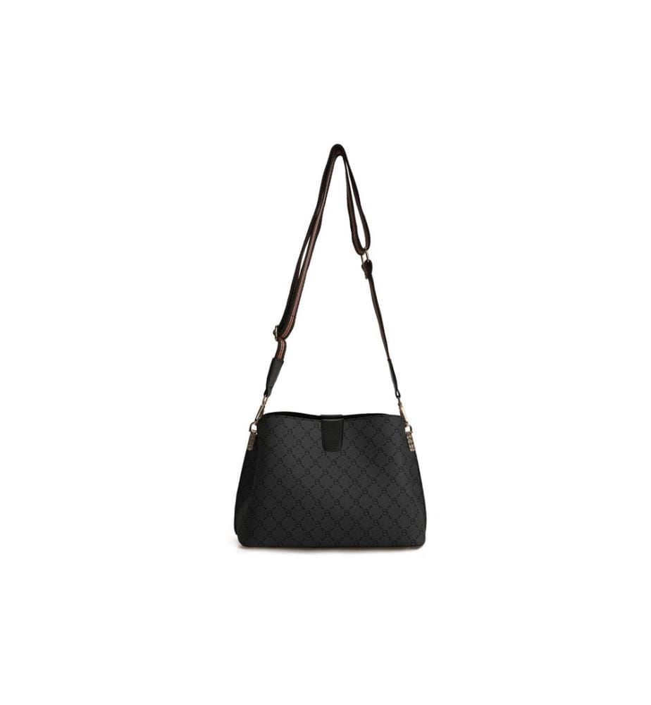 Sac à bandoulière, gris, noir, 100% cuir polyvinyle
