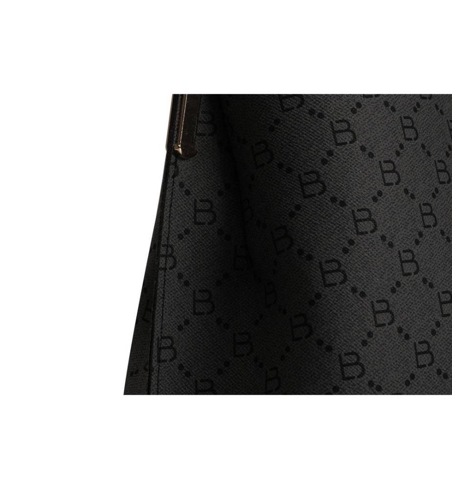 Sac à bandoulière, gris, noir, 100% cuir polyvinyle