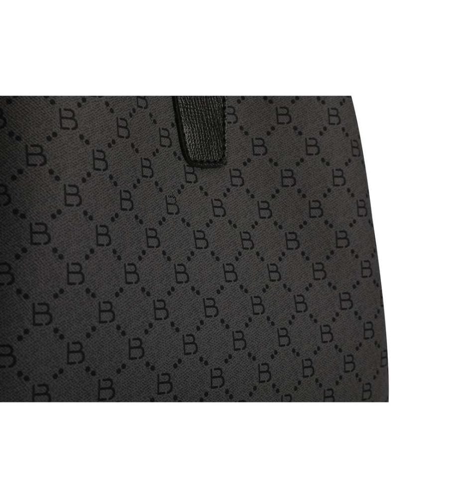Sac à bandoulière, gris, noir, 100% cuir polyvinyle