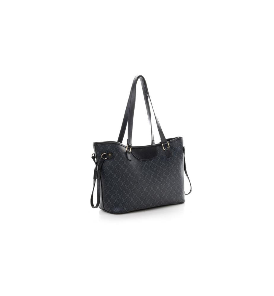Sac fourre-tout, noir, gris, 100% cuir polyvinylique