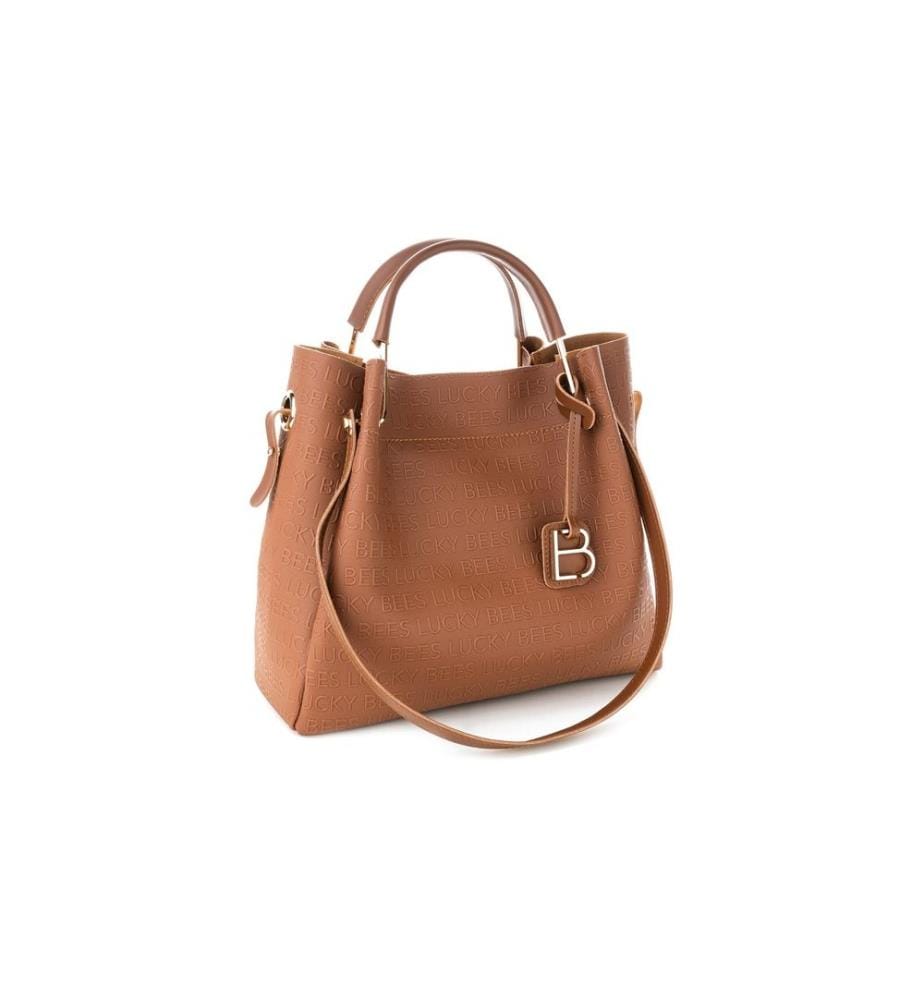 Umhängetasche, Tan, 100% Polyvinyl Leder