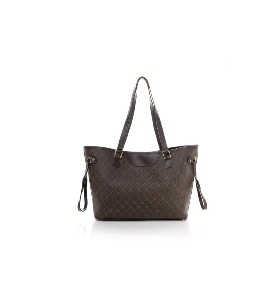 Sac fourre-tout, marron, 100% cuir polyvinylique