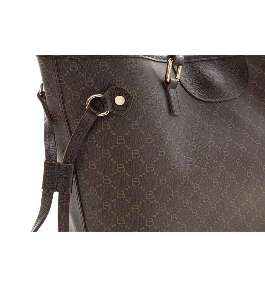 Sac fourre-tout, marron, 100% cuir polyvinylique