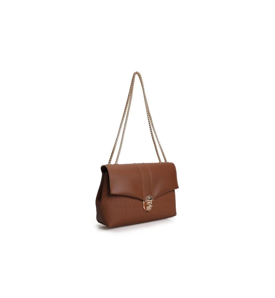 Sac à bandoulière, Tan, 100% Polyvinyl Leather