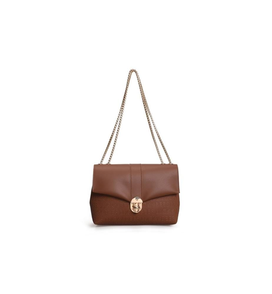 Sac à bandoulière, Tan, 100% Polyvinyl Leather