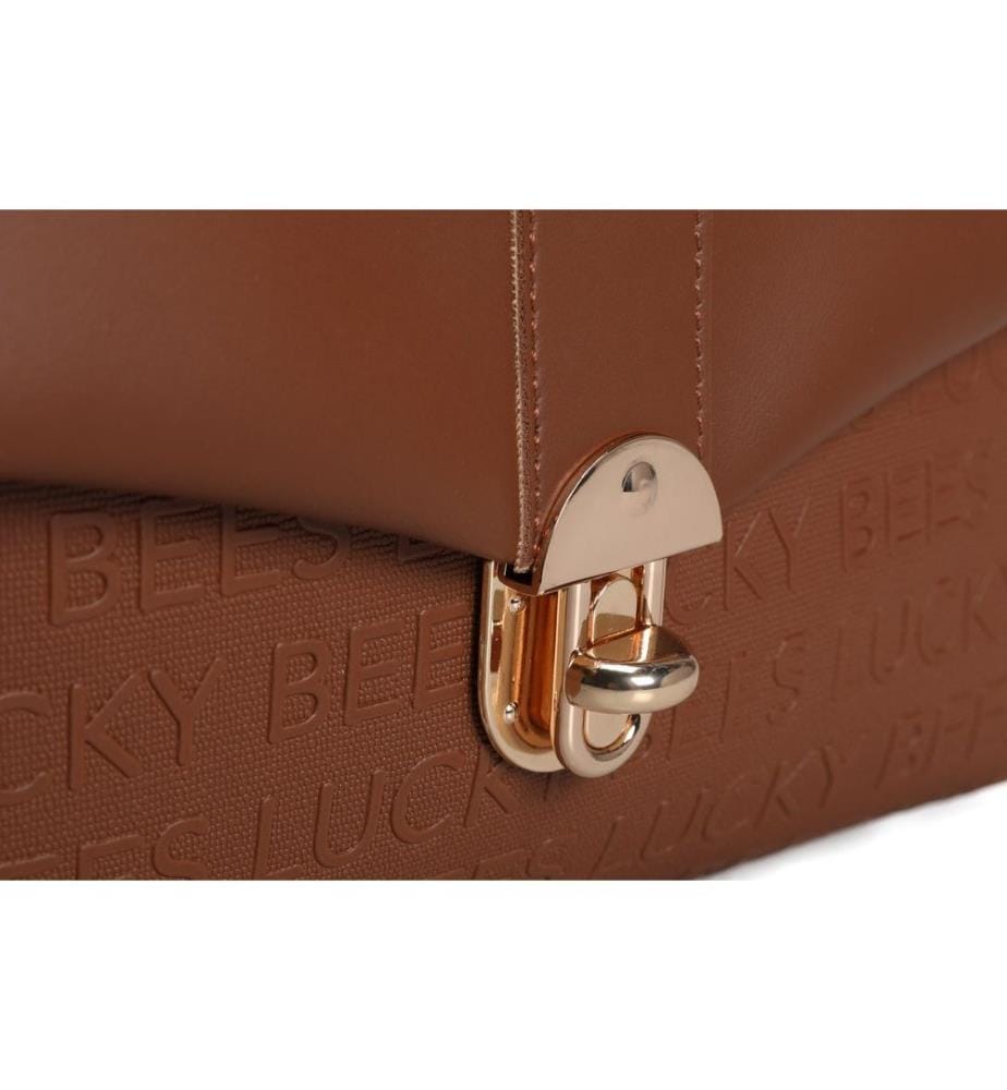 Sac à bandoulière, Tan, 100% Polyvinyl Leather