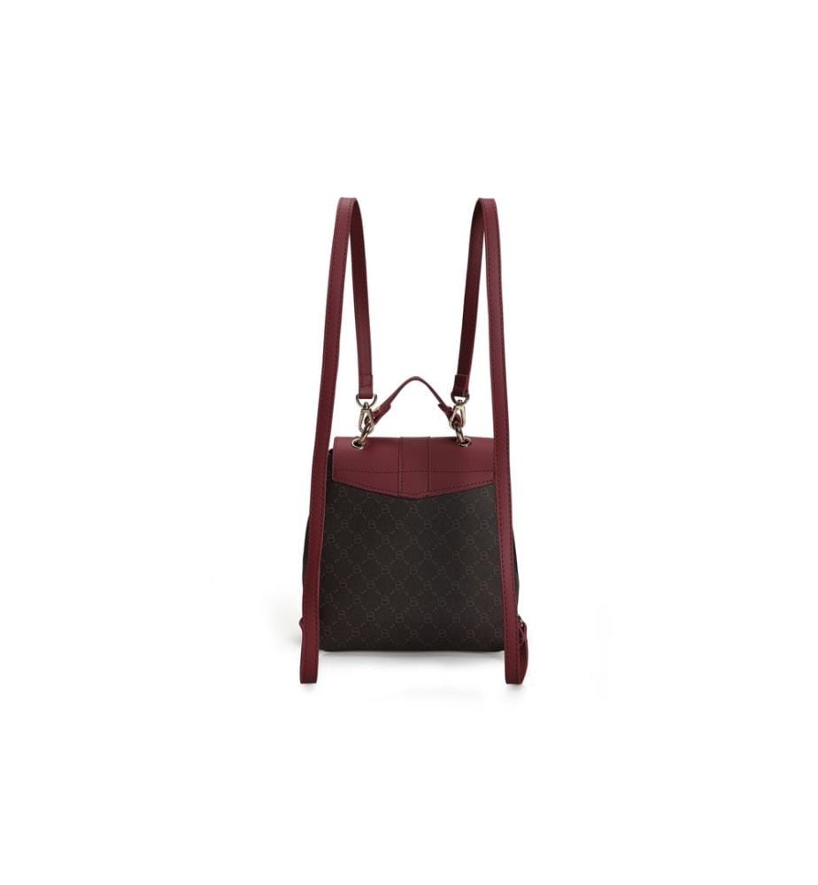 Sac à dos, Brown, Claret Red, 100% Polyvinyl Leather