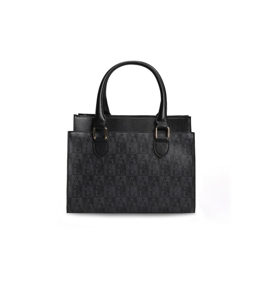 Sac à main, noir, 100% cuir polyvinyle
