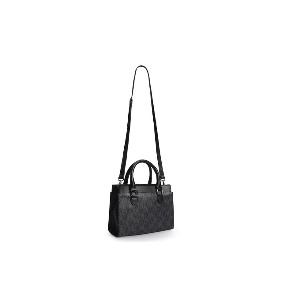 Sac à main, noir, 100% cuir polyvinyle